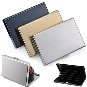 RFID blockierend Kreditkartenetui Aluminium Schutz Metall Geldbörse dünnes Etui Box - Bild 1 von 11