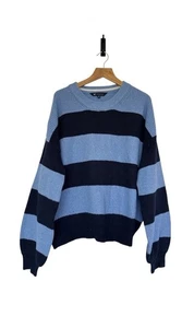 Crew Clothing Company Pullover Damen Größe 14 Blau Gestreift Baumwolle Langarm - Bild 1 von 11