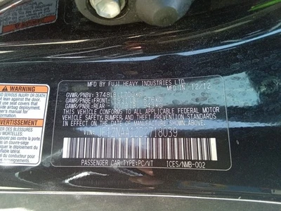 Scion FR-S 2013 transmisión automática OEM 130 k millas - LKQ352705993 Foto 1 de 3