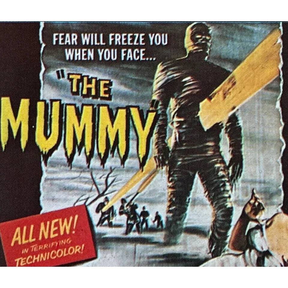Vtg 80s The Mummy Trade Card #11 Horror Universal City Studios Sticker Puzzle - Image 1 of 3