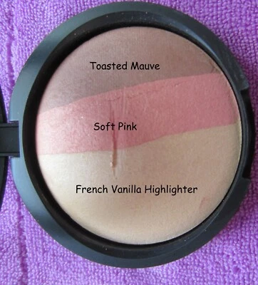 Laura Geller Neapolitan blush w/ FRENCH VANILLA HIGHLIGHTER - .32 oz - DEFECT - Image 1 of 4