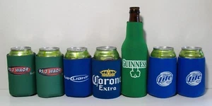 7 Bebidas Coozies Coolies Stubby Enfriadores Miller Lite Bud Light Guinness Corona - Imagen 1 de 3