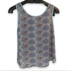 Top sin mangas para mujer Umgee S con dobladillo trasero de tulipán estampado psicodélico abstracto boho - Imagen 1 de 10