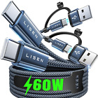 Câble USB A/C vers USB C LISEN 60W [pack 3,3 pi/2] pour chargeur iPad charge rapide I