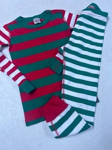 HANNA ANDERSSON ORGANIC COTTON  HOLIDAY  LONG JOHNS PAJAMAS  110   5 - Picture 1 of 4