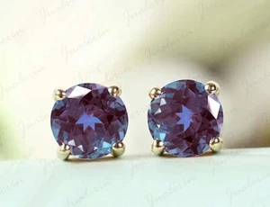 Alexandrite Earring Color Changing Gemstone Earring Earring Stud Bridesmaid Gift - Picture 1 of 8