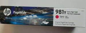 HP PAGEWIDE 981Y EXTRA HIGH YIELD INK MAGENTA NEW IN SEALED BOX- FEB 2022 - Picture 1 of 3