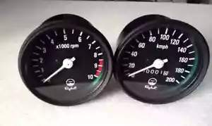 SPEEDOMETER & TACHOMETER SET -RPM METER CLUSTER - YAMAHA RD250 RD 350 RD400 CAFE - Picture 1 of 6