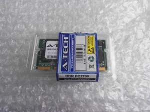 A-TECH 1 GB PC2700 Laptop SODIMM DDR 333 MHZ 200-PIN LAPTOP RAM 1 GB PC2700 RAM - Picture 1 of 8