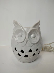 Yankee Candle Owl Easy Wax Melt Cup Warmer With Timer White Tested Working  - Picture 1 of 6