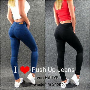 HAILYS Push Up Stretch Jeans XS S M L XL XXL sexy Damen Slim Fit Skinny Pants