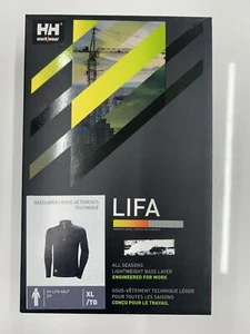 Helly Hansen Black Base layer Top XL- LIFA Half Zip - Picture 1 of 7