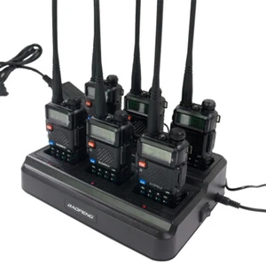 6-drożna ładowarka Baofeng UV-5R Walkie Talkie Szybka ładowarka Zasilacz LOT - Zdjęcie 1 z 11