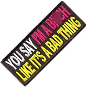 You Say Soy a B Ch Como It's A Malo Cosa Hierro En / de Coser Paño Parche (CP ) - Imagen 1 de 1