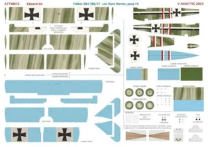 Aviattic ATT48072 1/48 (Eduard) Fokker DR.I 588/17 Ltn. Hans Werner, Jasta 14 - Bild 1 von 1