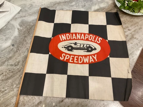 Original Indianapolis 500 Speedway Checkered Flag 1950's-1960's INDY Cover