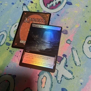 Morphic Pool Full Art Mtg Play Test Card Battle Land - Picture 1 of 2