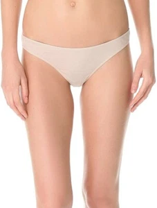 Skin 187899 Womens Solid Classic Cotton Thong Underwear Nude Size Large - Picture 1 of 3