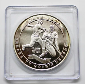 1985 Pete Rose Breaks Ty Cobb's Record 4192 Commemorative 1oz .999 Silver Round - Picture 1 of 2