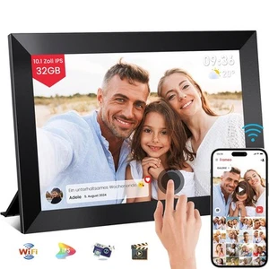Digitaler Bilderrahmen WLAN 32GBDigitaler Fotorahmen Touchscreen CloudFotorahmen - Afbeelding 1 van 16