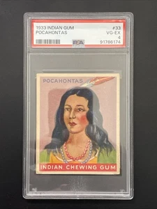 1933 Goudey Indian Gum #33 Pocahontas PSA 4 - Picture 1 of 2