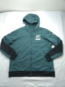 Philadelphia Eagles Nike Jacket Hoodie Double Extra Large Green Dri Fit Mens - Picture 1 of 9