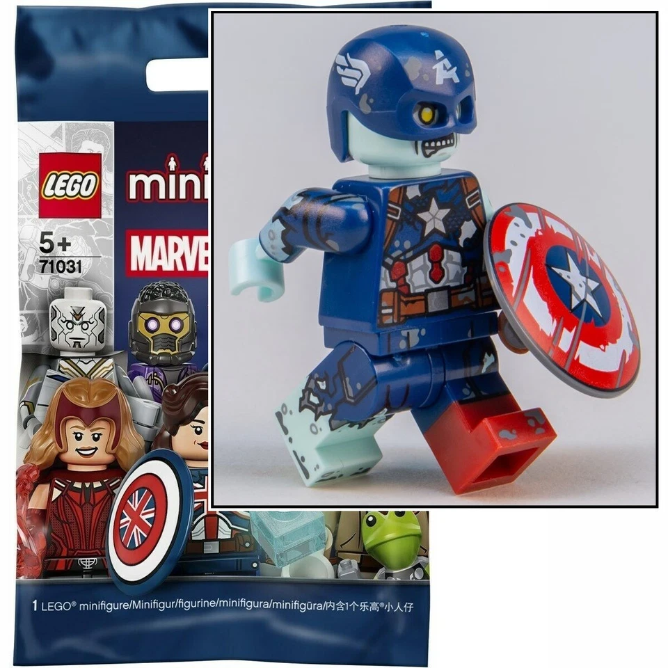 LEGO CMF Marvel Series ZOMBIE CAPTAIN AMERICA minifigure factory seal 71031