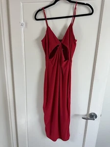 Fashion Nova Size S Small Under The Influence Midi Dress Red - Picture 1 of 6