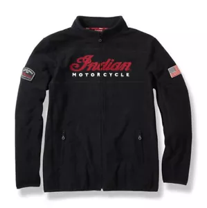 Indian Motorcycle Men's Zip Thru Fleece, Black XL 286164409 - Picture 1 of 4