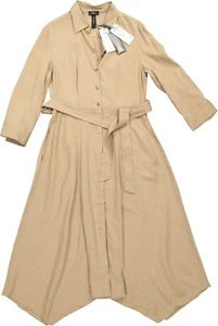Marc Cain Damen Hemdblusenkleid aus Leinen-Mix, N3 / 38, hellbraun - Bild 1 von 4
