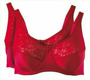 2er Pack Bügel-BH Gr: 80, 85, 90, 95, 100 B, C, oder D in bordeaux - Bild 1 von 1