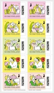 finland 2024 Spring Dreams Flowers Horses Rabbits Butterflies 10v mnh s/ad BKLT - Picture 1 of 1