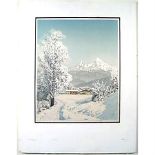 "Berchtesgadner Land" By Hans Figura Signed Framed Etching 26 1/2"X20 1/2"