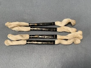 Antique Utopia Lustre Embroidery Floss Beige 54 Yards Size F Germany Lot of 4 Sk - Picture 1 of 6