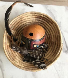 Small woven basket Native American wall decor - Picture 1 of 4