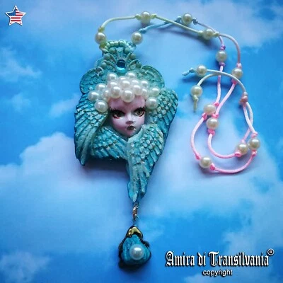 Guardian Winged Angel Cherubim Seraphim Talisman Pendant Necklace Amulet Jewelry - Image 1 of 4