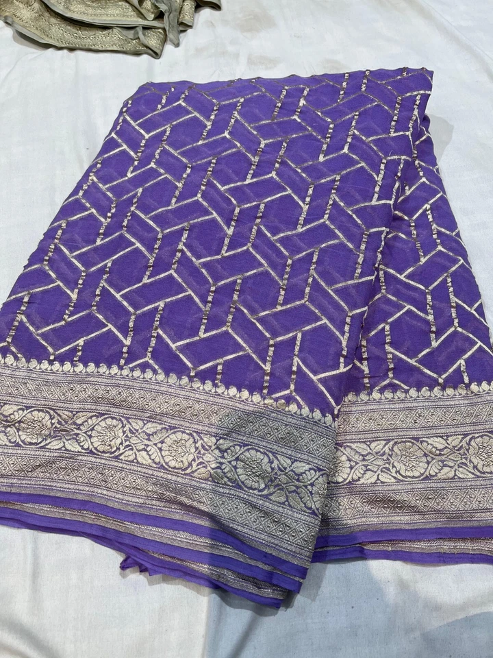 indian pakistani bollywood designer sarees pure chiffon Georgette premium luxury - Image 1 of 1