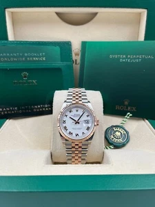 Rolex Date Just 36mm White Roman Two Tone Jubilee Bracelet 126231 Pre-Owned 2023 - Picture 1 of 13