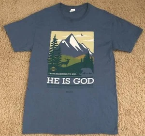 T-shirt Kerusso Egli è Dio dall'inizio alla fine Salmo 90:2 blu taglia media - Foto 1 di 4
