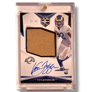 Panini Limited Van Jefferson 2020 RPA/49 parche de novato automático raro - Imagen 1 de 3