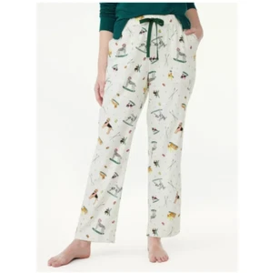Pantalones de dormir Joyspun de franela estampados para mujer nuevos con etiquetas talla pequeña (4-6) - Imagen 1 de 5