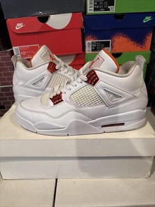 Talla 10.5 - Air Jordan 4 Retro Naranja Metálico - ¡¡¡Muy Limpio!!! Caja dañada - Imagen 1 de 10