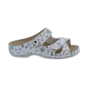 Sandalias Berkemann Janna, hadas / blancas, cuero elástico, plantilla intercambiable, ancho E - Imagen 1 de 10