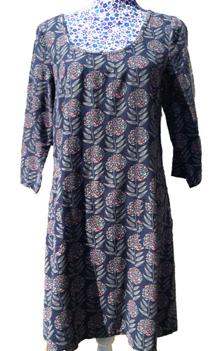 Abito a tunica San Valentino blu grigio Seasalt of Cornovaglia taglia 12 CE