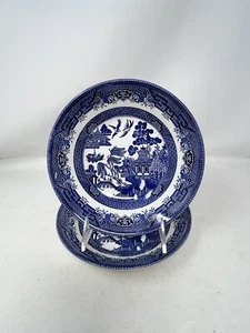 Churchill Staffordshire England Blue Willow Suppenschüssel 7 7/8" Inv#23 - Bild 1 von 8