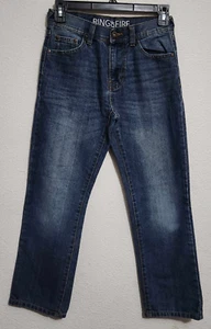 Ring Of Fire Boys 12 Straight Leg Blue Jeans - Picture 1 of 4