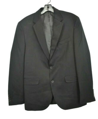 Dockers Men's Black Solid Long Sleeves Two Buttons Notch Lapel Suit Jacket 40R - Image 1 of 4