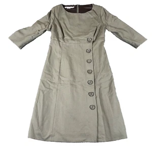 Pendleton Women's Virgin Wool Sheath Dress Olive Green Size Petite 2 - Picture 1 of 13