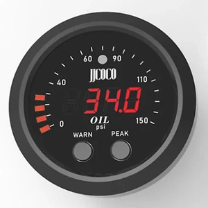 Manomètre de Pression d'Huile Numérique 52mm PSI LED 12V KIT PREMIUM avec Capteur Haute Qualité - Photo 1/6