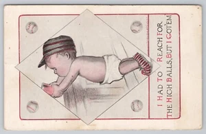 Vintage Postcard Baseball Kidlets Series 195 1908-1915 - Picture 1 of 2